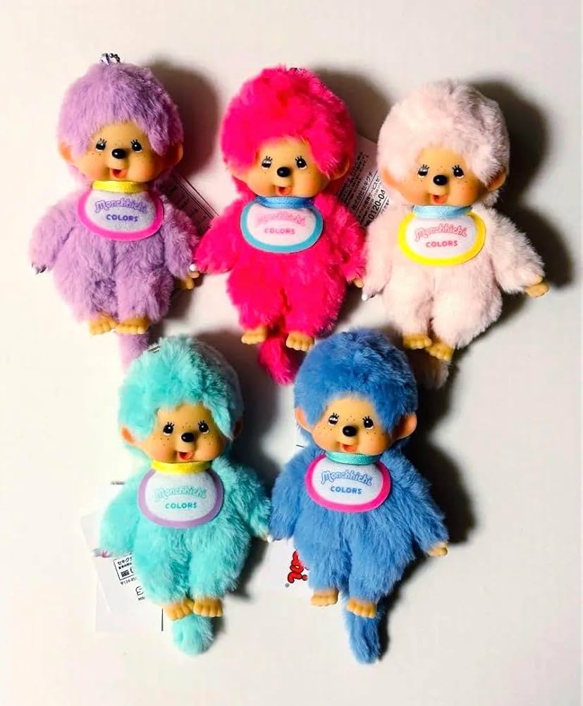 値下げしました モンチッチ キーチェーン 5種類セット モンチッチCOLORS キーチェーン ブラック|【ぬいぐるみの